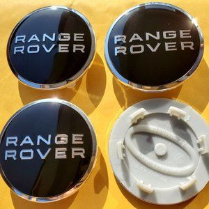 New  4pcs Range Rover BLACK CHROME Wheel Center Caps 63mm Emblem Hubcap …